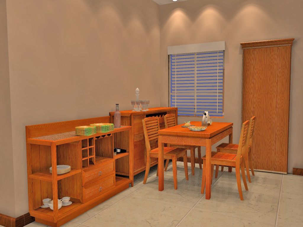 纯朴中式实木客厅空间