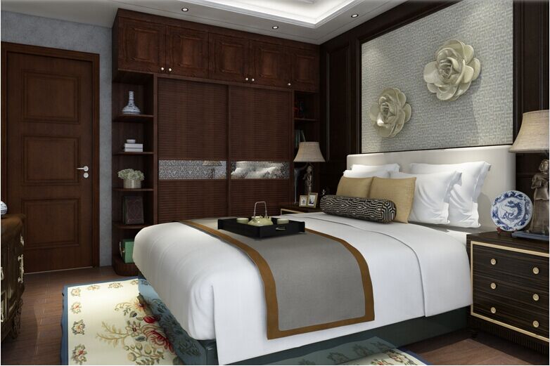 中式韵味卧室 11㎡高端大气超强收纳卧室